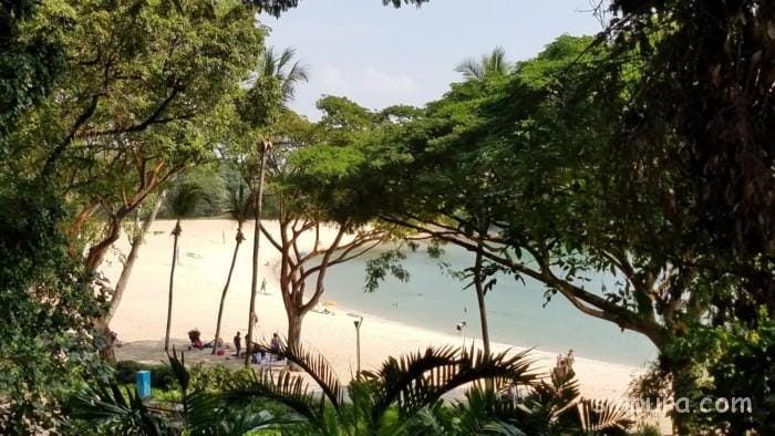 セントーサ島　カペラシンガポール 宿泊記ブログ　朝食　レストランプール