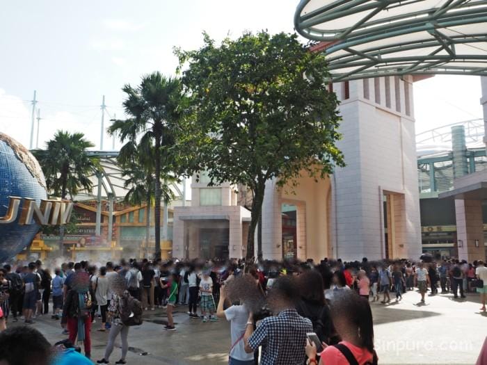 ユニバーサルスタジオシンガポール USS 混雑 エントランス