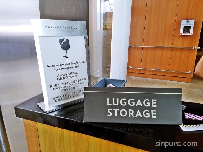マリーナベイサンズ　チェックアウト　荷物預け
