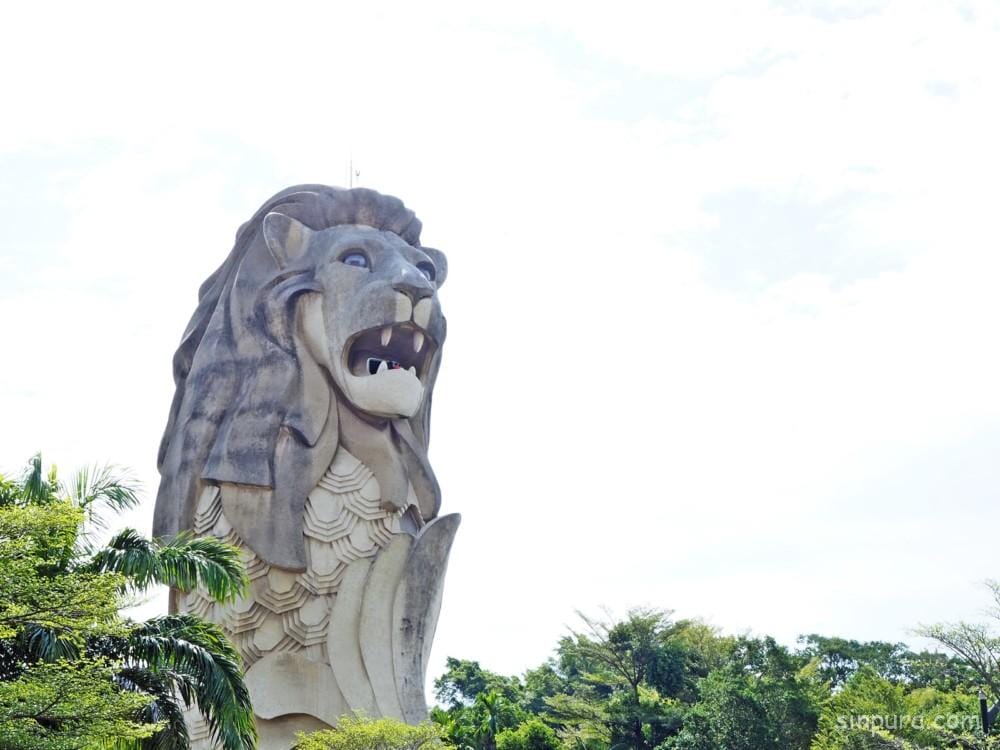 セントーサ島　マーライオン　取り壊し　大きさ
