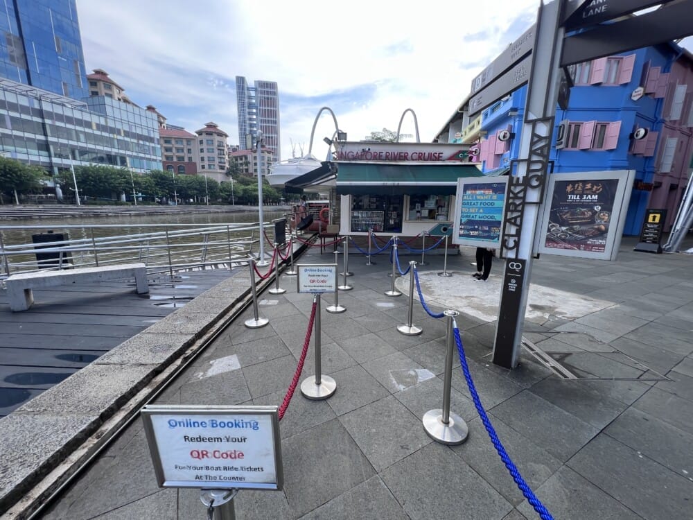 シンガポール　リバークルーズ　乗り場　チケット売り場