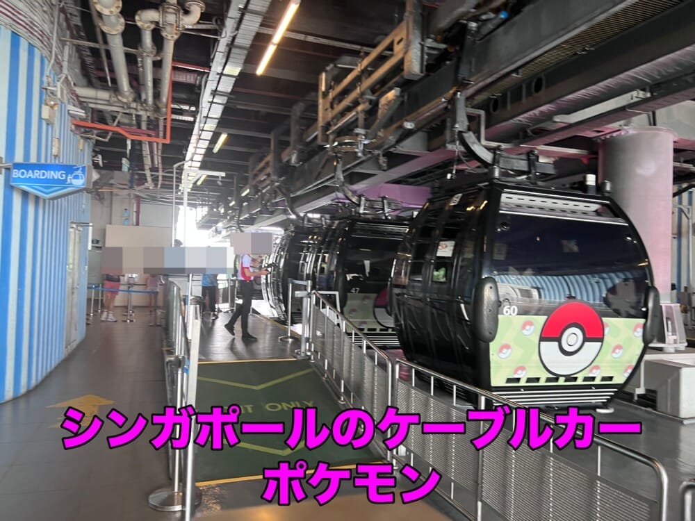 セントーサ島のケーブルカーでポケモン柄あったので興奮したった